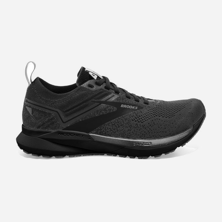 Brooks Ricochet 3 Mens Lightweight Road Running Shoes - Ebony/Blackened Pearl/Black/Grey - Philippin